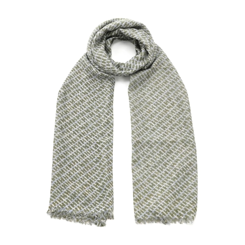 Hemisphere Écharpe en laine Tuch aus Kaschmir & Seide grün