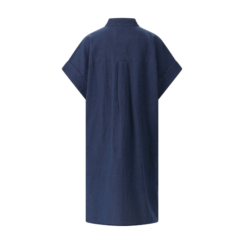 Closed Minikleid Blusenkleid in Midi-Länge blau(Image 2)