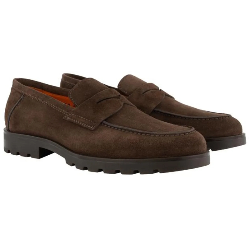 Santoni Mocassin Rock-lf-seyt braun