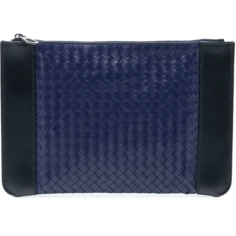 Bottega Veneta Clutch Bicolor Nappa Intrecciato Clutch blau