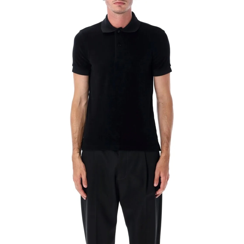 Tom Ford Polohemd Cotton-Blend Towelling Polo Black