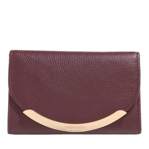 See By Chloé French Wallet Leather Full Violine Tri-Fold Portemonnaie