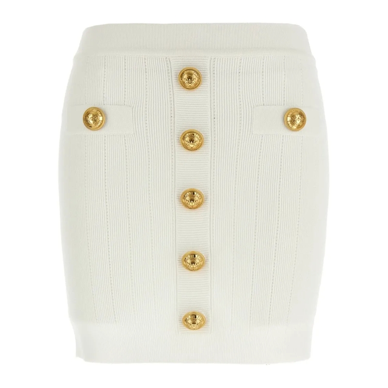 Balmain Minirock 'Chiocciola' Skirt White