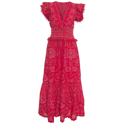 Farm Rio Robes midi Maxi dress with floral pattern rot