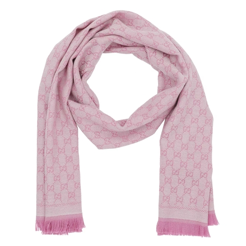 Gucci New Sten Scarf Ivory Pink Wollen Sjaal