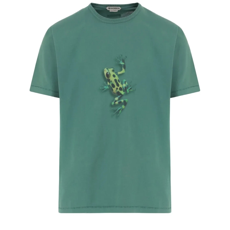 J.W.Anderson T-shirt Round Neck Graphic T-Shirt Green