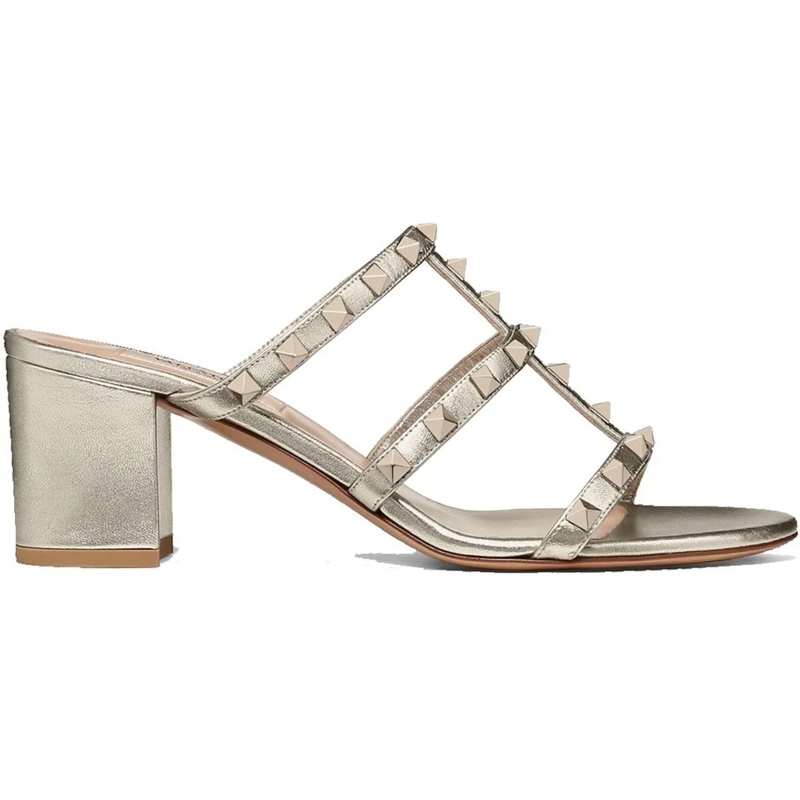 Valentino Garavani T-Shirt Valentino Garavani Rockstud Mules gold