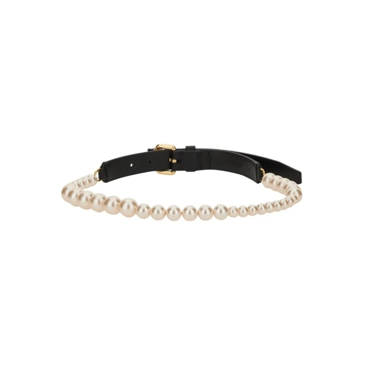 ベルト Moschino Belt With Pearl Adornments Moschino Belt With Pearl Adornments Black | Gürtel