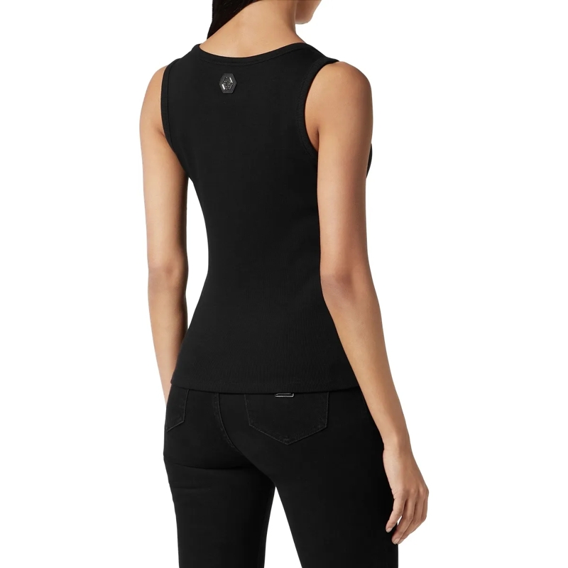 Philipp Plein Top Tanktop Hexagon schwarz(Image 2)