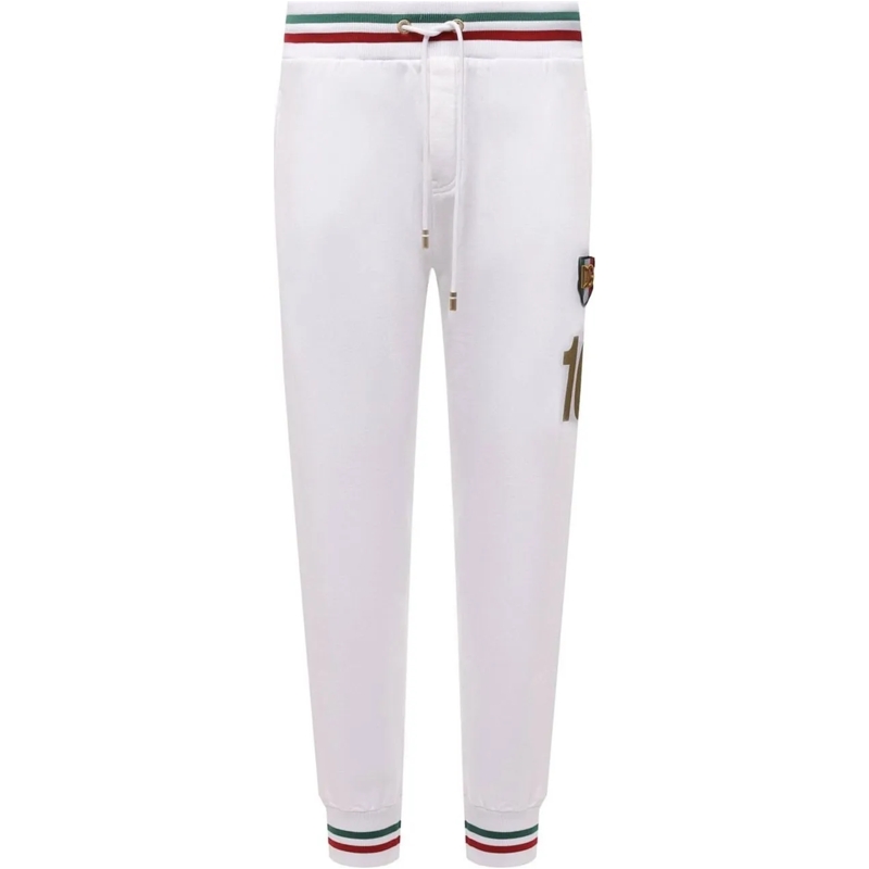 Dolce&Gabbana Trainingsbroek Cotton Sweatpants With Iconic Logo White