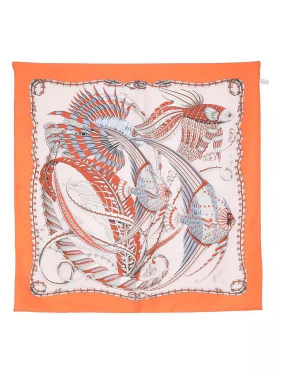 Salvatore Ferragamo Tücher & Schals - Multicolored Fish-Print Scarf - Gr. unisize - in Bunt - für Damen