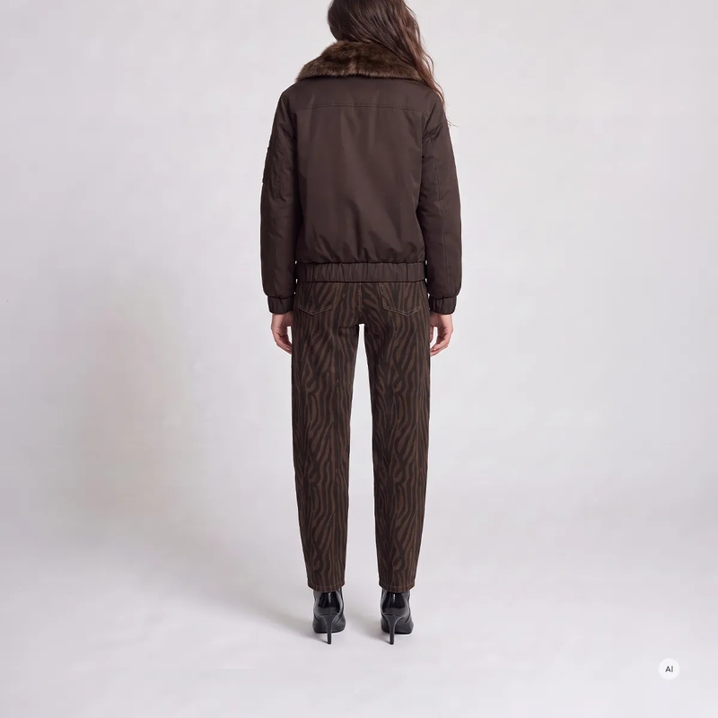 Marc Aurel Bomberjacke Bomberjacke- Leistentaschen- angesetzes Bündche braun(Image 4)