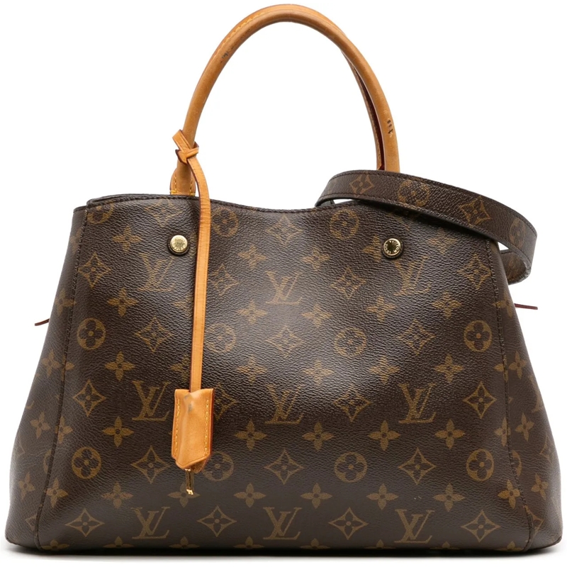 Louis Vuitton Schultertasche Monogram Montaigne MM braun