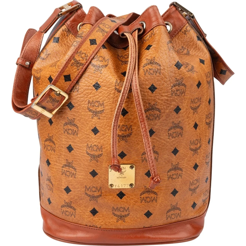 MCM Tote MCM Visetos Monogram Bucket Crossbody Bag braun