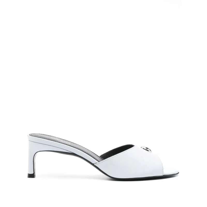 Coperni Sandalen Light Blue Calf Leather Open Toe Sandals White