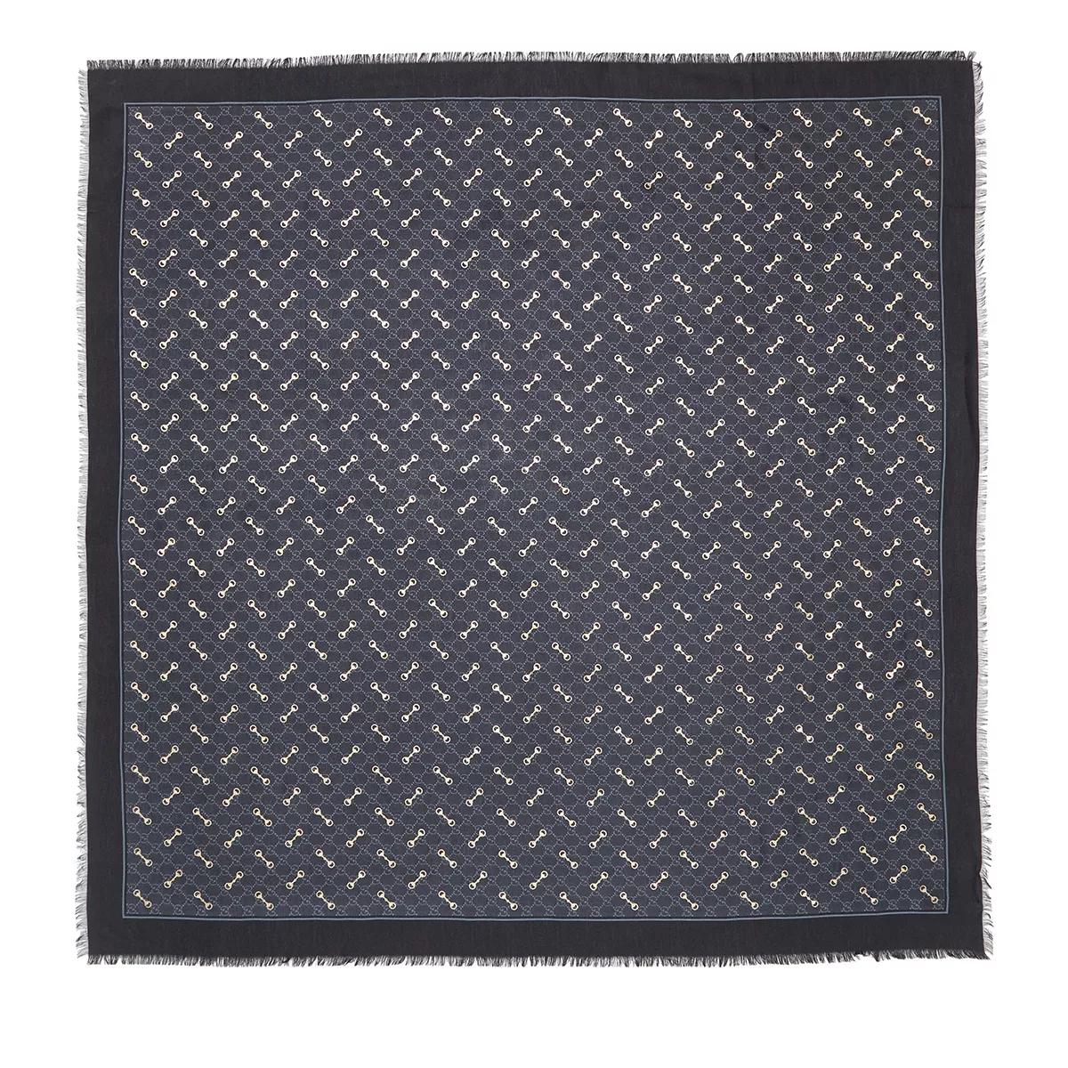 Gucci GG Horsebit Shawl Modal Black Leichter Schal