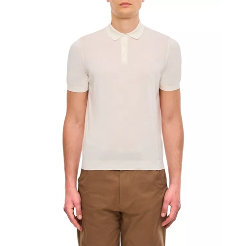 Drumohr Cotton Polo Shirt White 