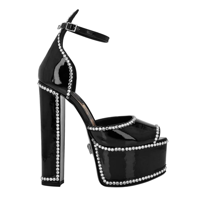 Philipp Plein Riemchensandalen Sandalen High Heels schwarz