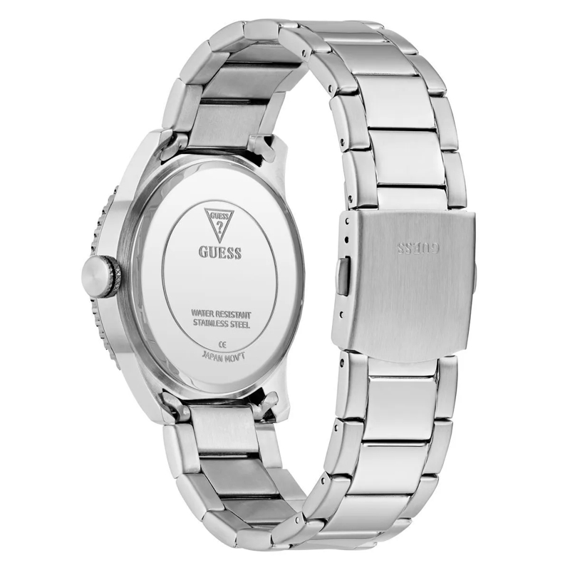 Guess Quarzuhr Quarz-Analoguhr Varsity G silber(Image 4)