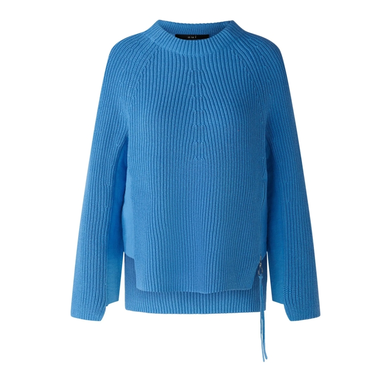 Oui Sweatshirt Pullover RUBI blau