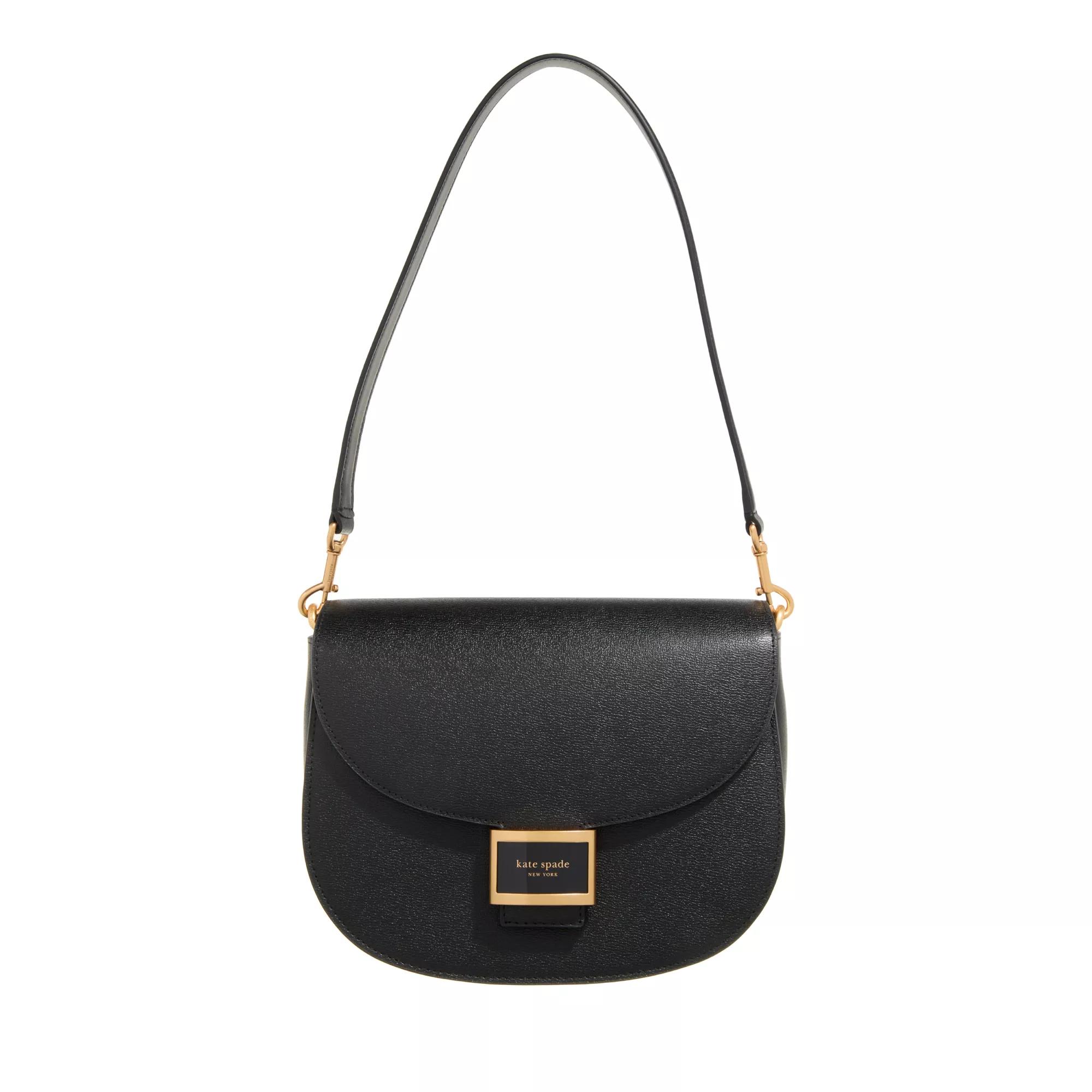 Kate Spade New York Crossbody Bags - Katy Textured Leather Convertible Saddle Bag - Gr. unisize - in Schwarz - für Damen