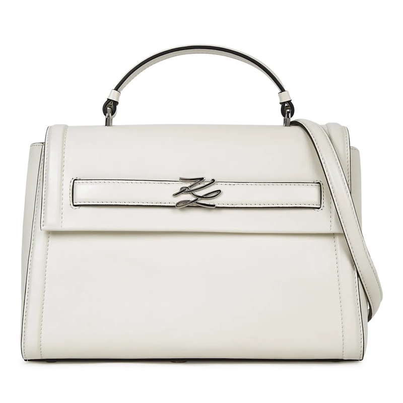 Karl Lagerfeld Tote K/Autograph Mittlere Handtasche mit oberem Tragegr offwhite