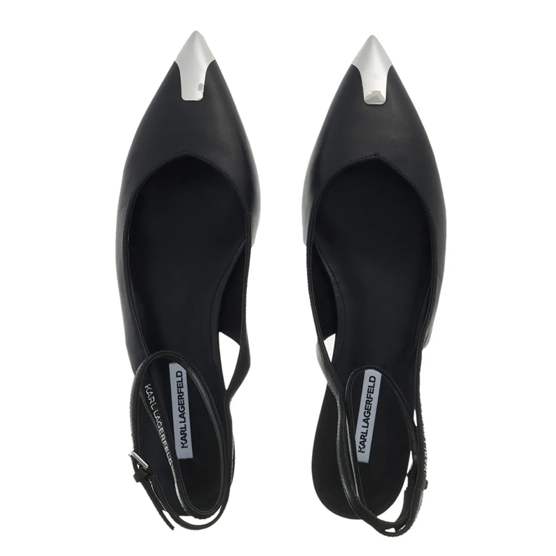 Karl Lagerfeld Pumps Millie Ankle Sling Black Lthr(Image 6)