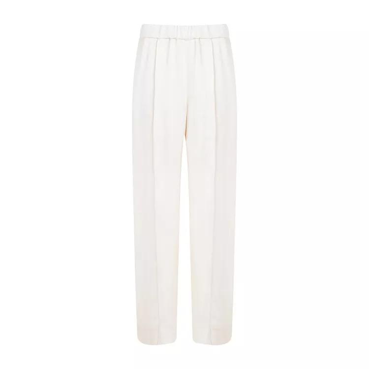 Jil Sander - Cornsilk Viscose Pants - Größe 34 - white