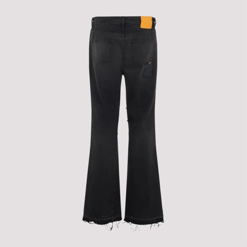Gallery Dept. Jeans Distressed Black Jeans With Flared Leg Black