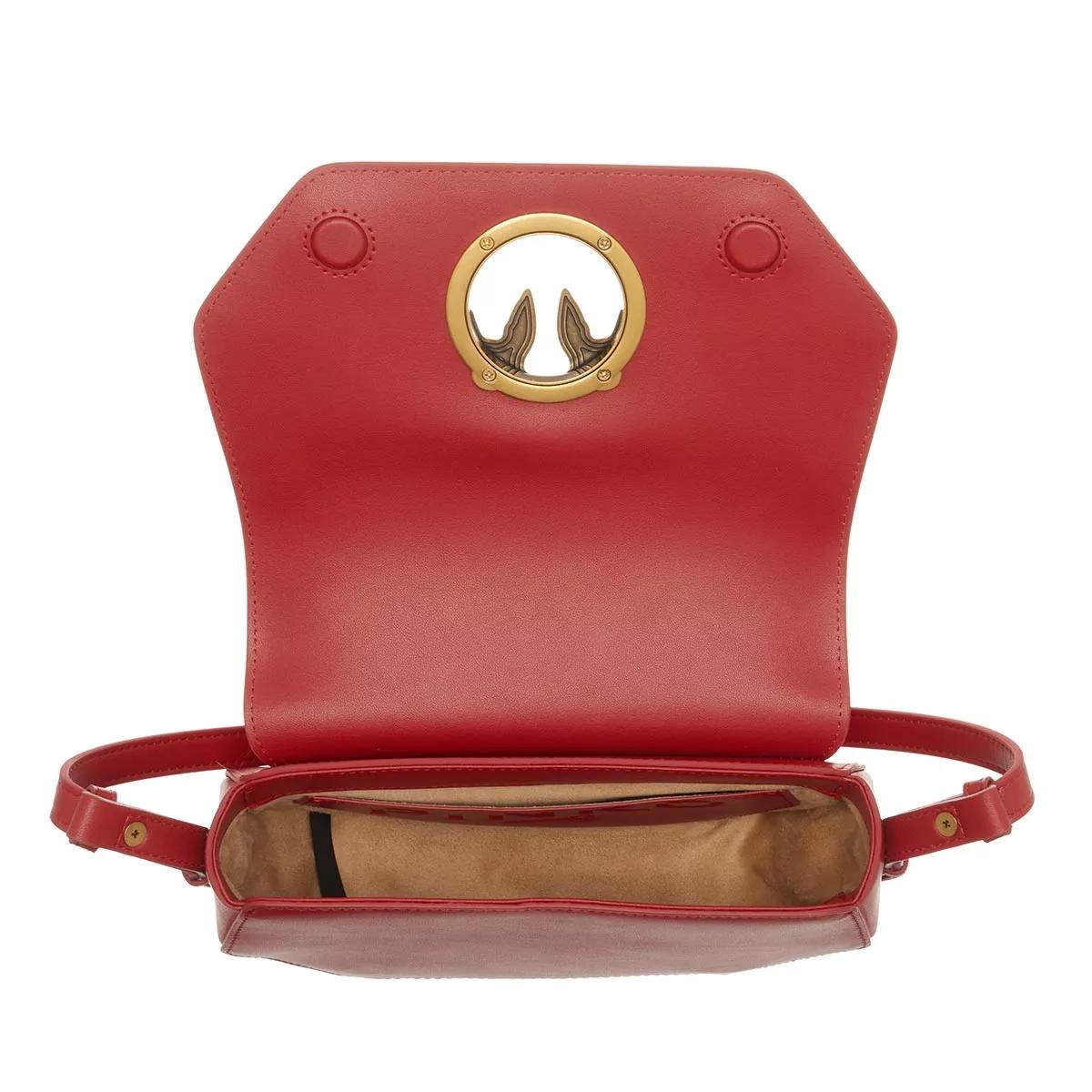 Pinko Love Click Exagon Mini Rosso Granato-Antique Gold