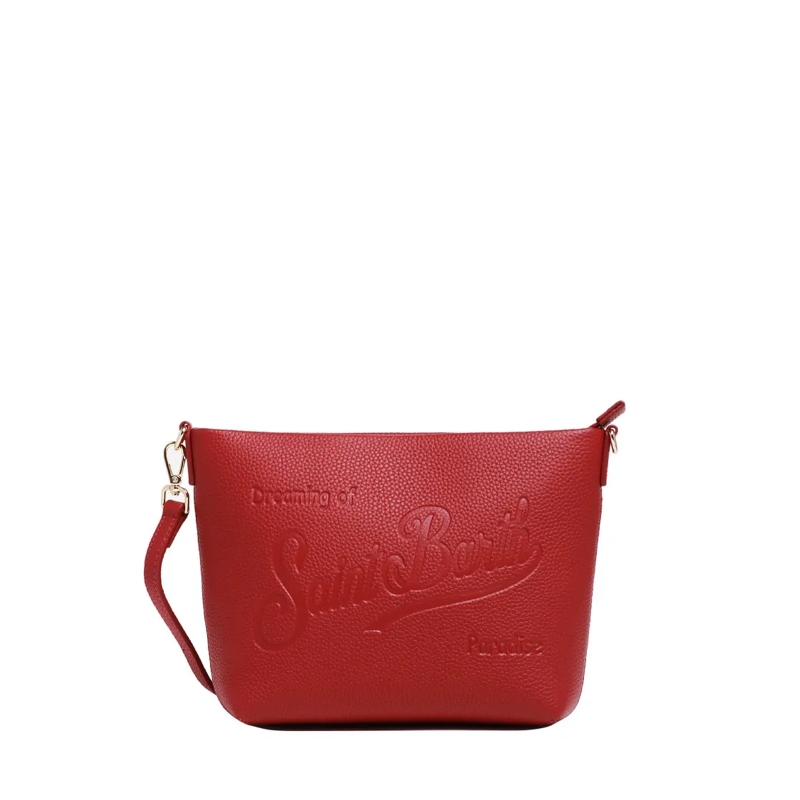 Mc2 Saint Barth Sac à bandoulière Compact Pebbled Texture Aline Bag Red