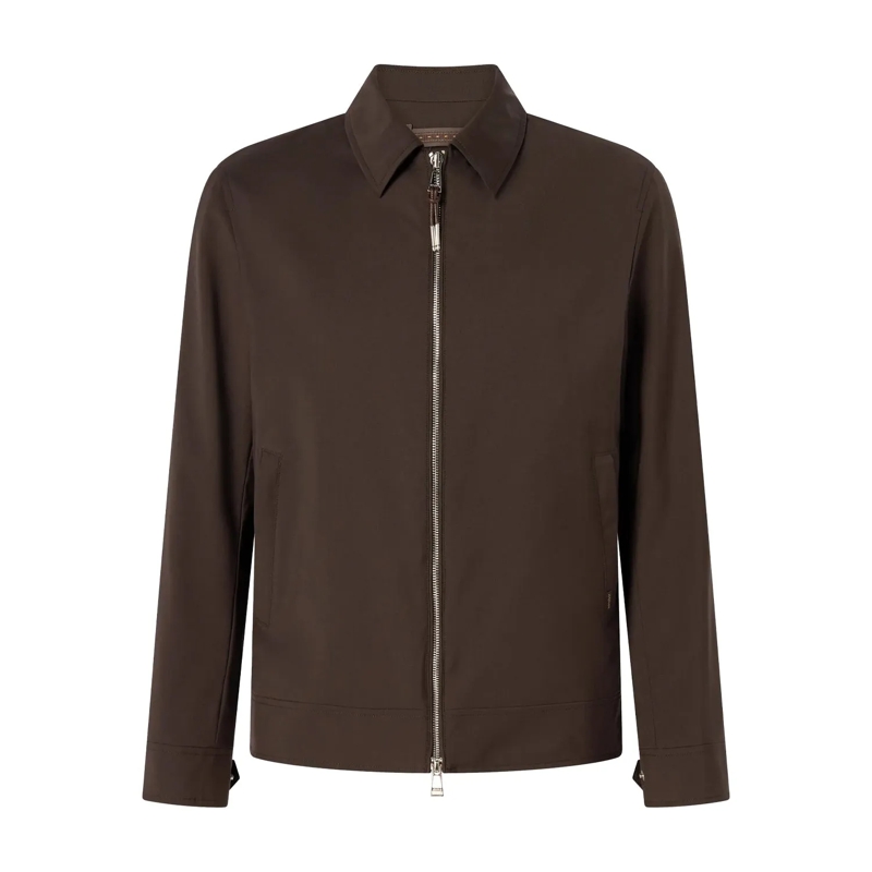 windsor. Veste de transition Blouson Attilio aus Schurwolle braun