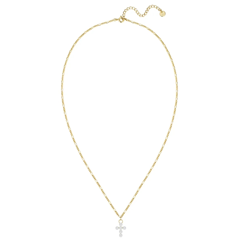 Glanzstücke München Mittellange Halskette Sterling Silber Halskette Süßwasser-Zuchtperle Kre gold(Image 3)