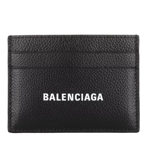 Balenciaga Credit Card Holder Leather Black/White Card Case