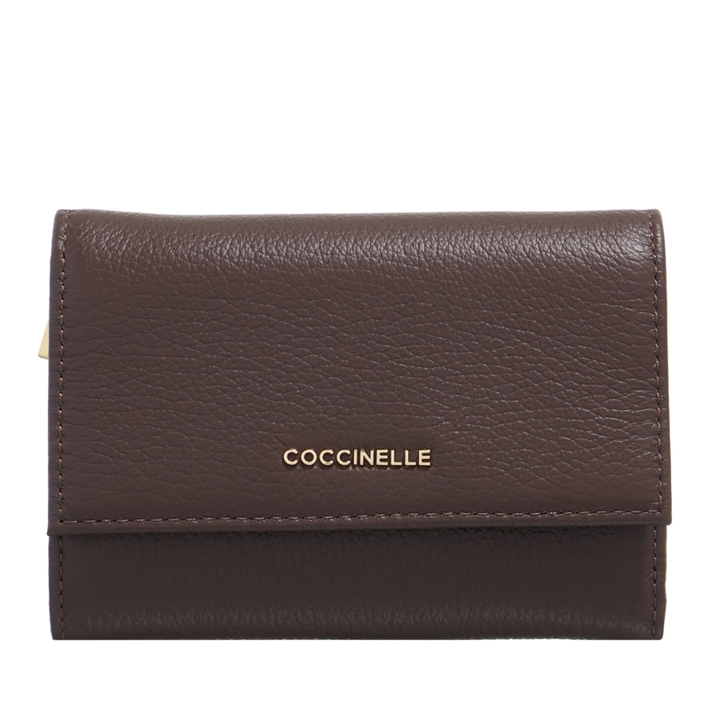 Coccinelle Tri-Fold-Portemonnaie Metallic Soft Brunette