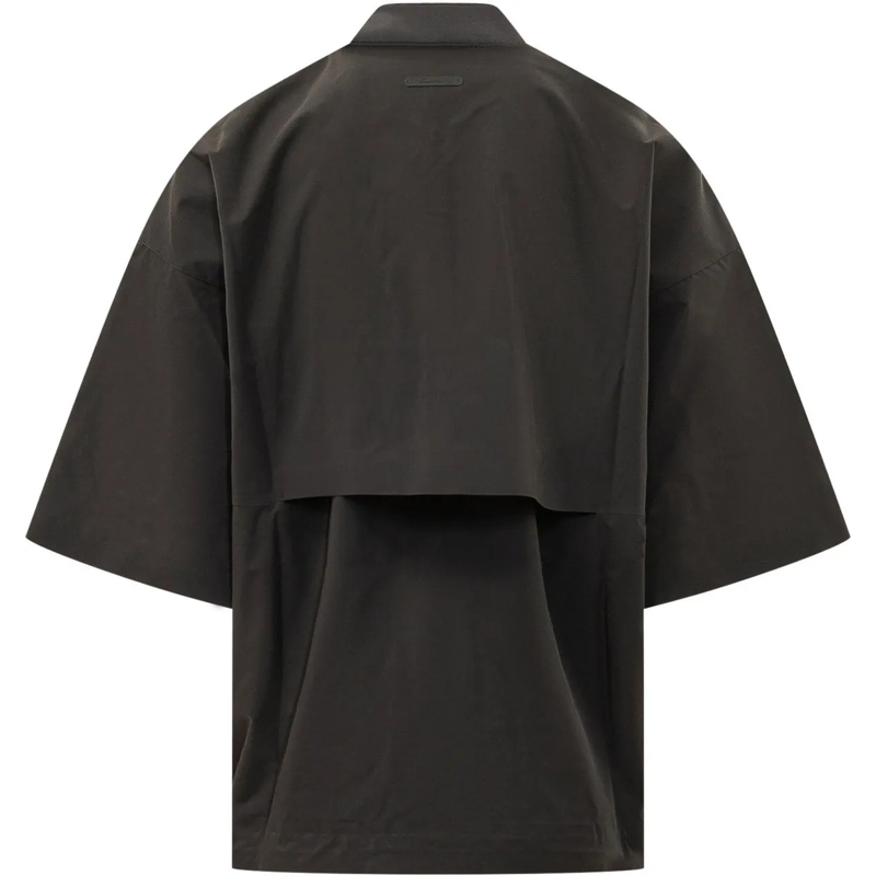 FEAR OF GOD Legeres Oberteil Camicia Half Zip con Maniche Corte dunkelgrau(Image 2)