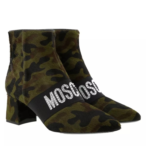 Moschino Logo Ankle Boots Military Bottine