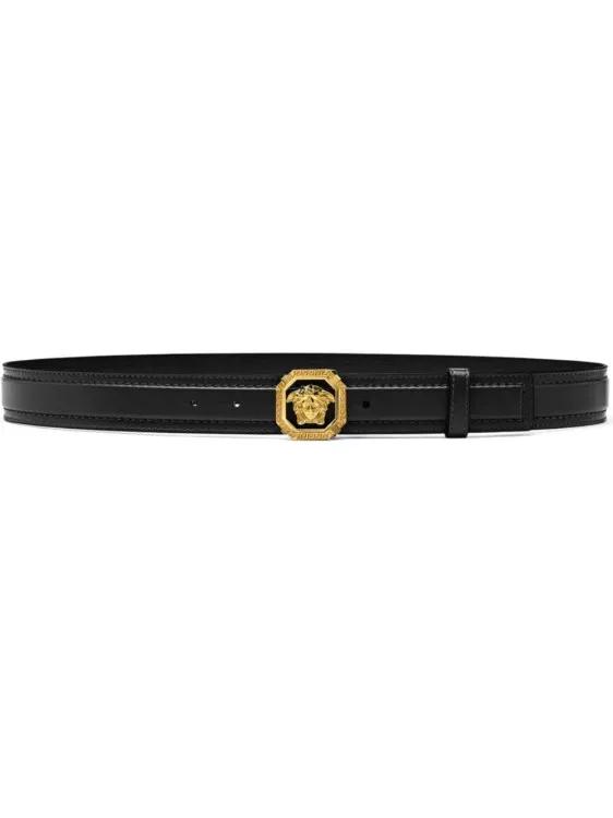 Versace Gürtel - Black Medusa Belt - Gr. 115 - in Schwarz - für Damen