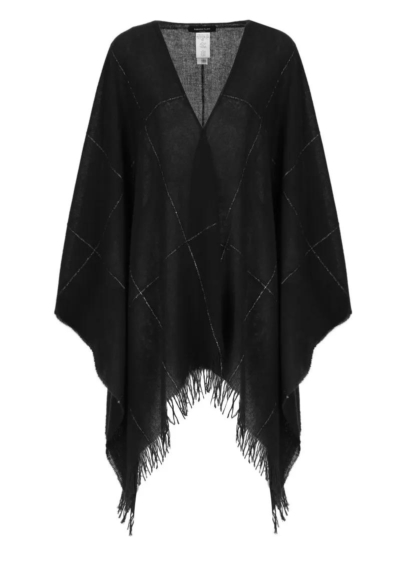 Fabiana Filippi - Virgin Wool Cape - Größe ONE SIZE - schwarz