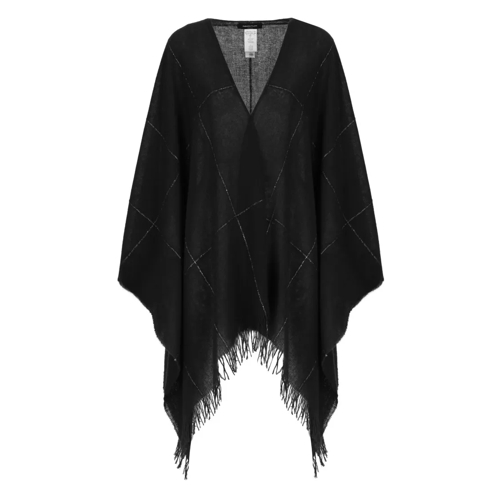 Fabiana Filippi Virgin Wool Cape Black Umhang