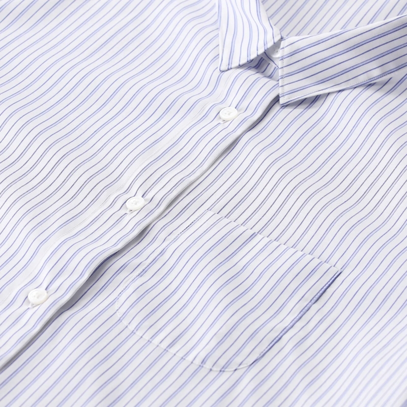 Lis Lareida Chemisier Hemdbluse aus Baumwolle blau(Image 3)