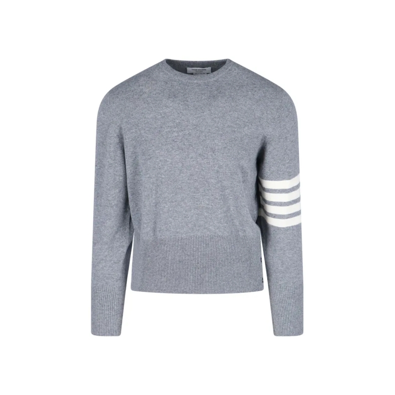 Thom Browne Pull "Loopback 4-Bar" Sweater – Light Grey Grey