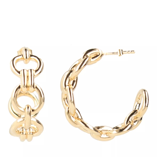 LOTT.gioielli Classic Earring Creole Round double Bit M  Gold Ring