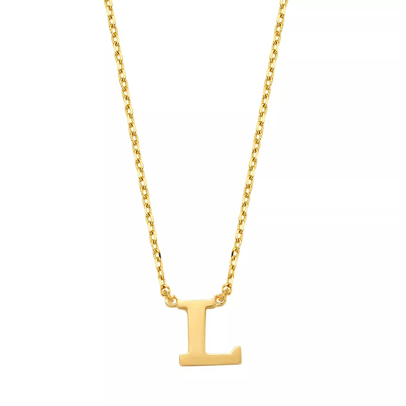 Isabel Bernard Collier moyen Le Marais Chloé 14 Karat Initial Necklace Letter L Gold