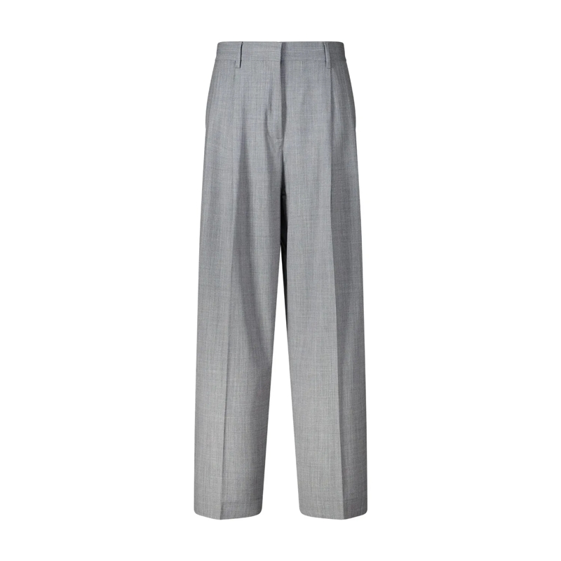 Fabiana Filippi Pantalons décontractés Weite Bundfaltenhose grau