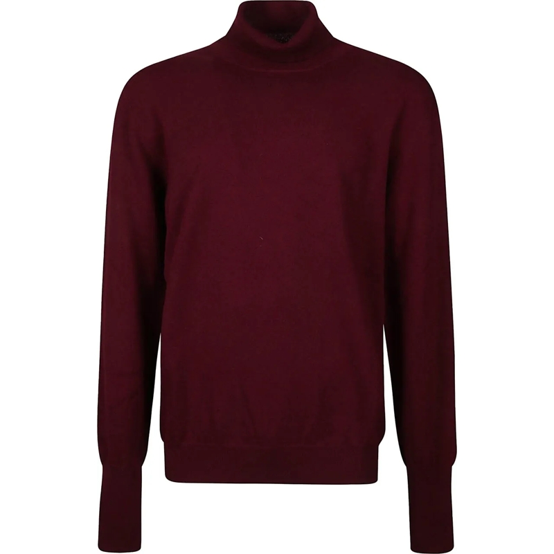 Ballantyne  Plain Turtle Neck Sweater Red rot