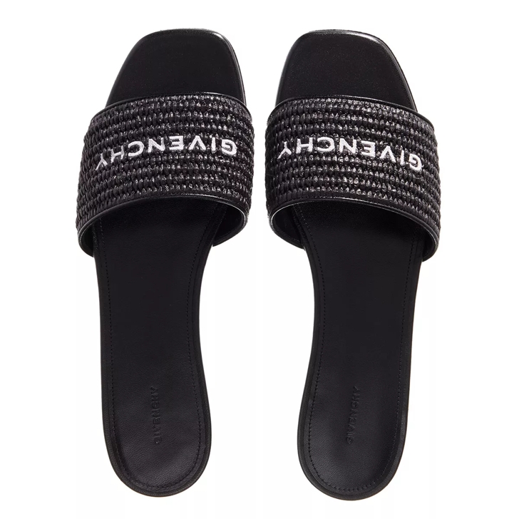 Womens black givenchy slides hot sale