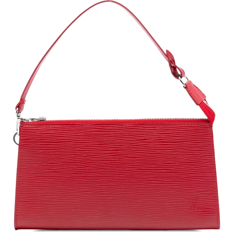 Louis Vuitton Schultertasche Epi Pochette Accessoires rot