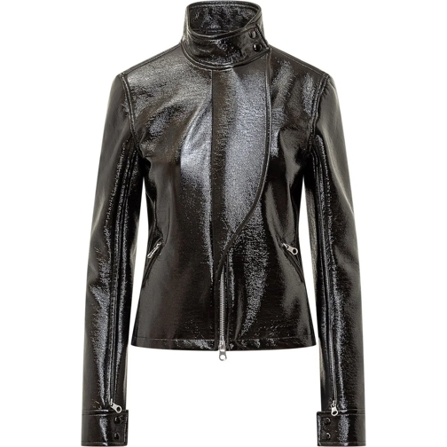 Courrèges Vestes d'été MOTORCYCLE VINYL JACKE schwarz