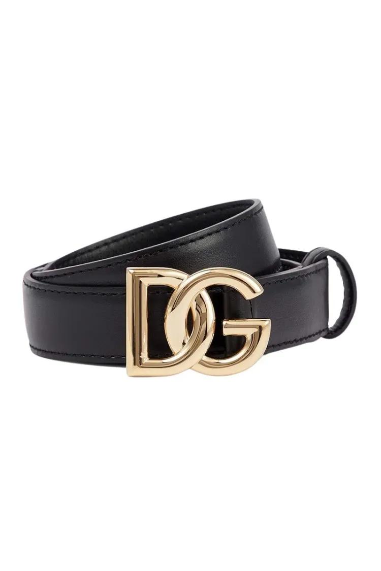 Dolce&Gabbana Gürtel - Dg Leather Belt - Gr. 110 - in Beige - für Damen